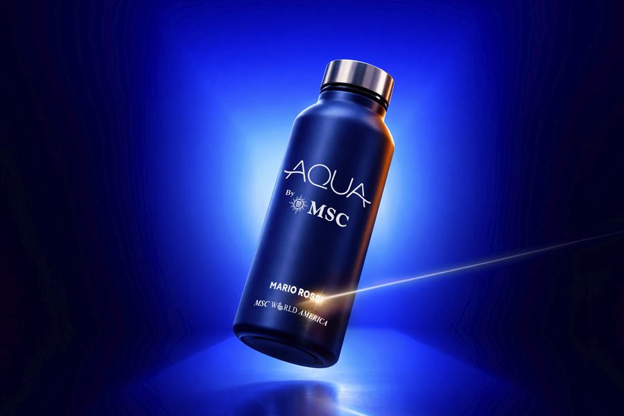 Personalise your AQUA water bottle | MSC Cruises