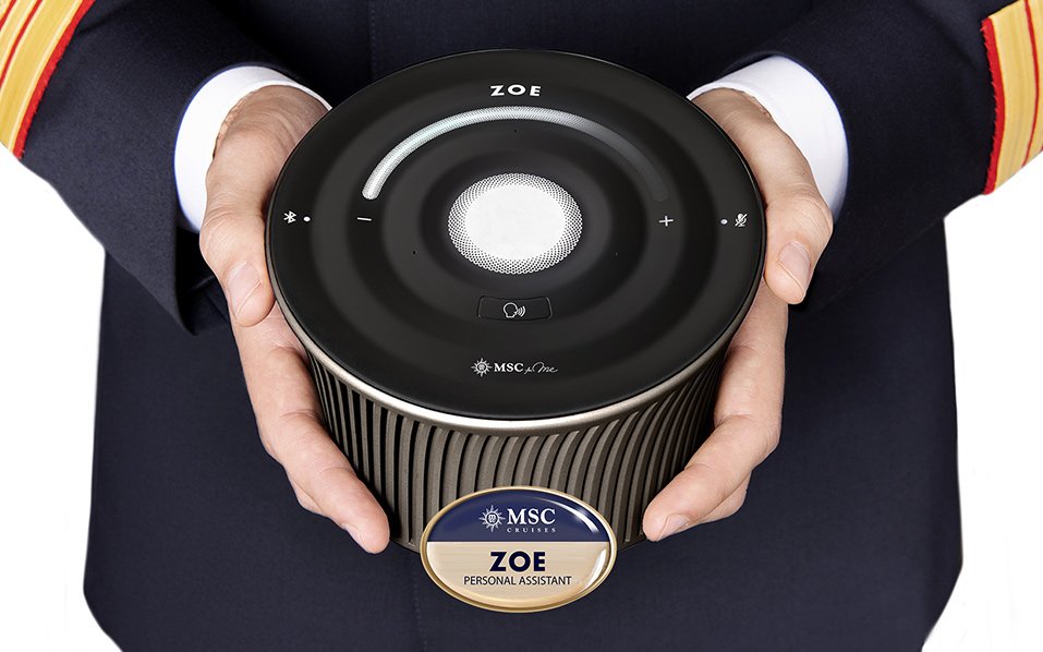 Hands holding the MSC Zoe personal assistant device | MSC Cruises Hands holding the MSC Zoe personal assistant device | MSC Cruises