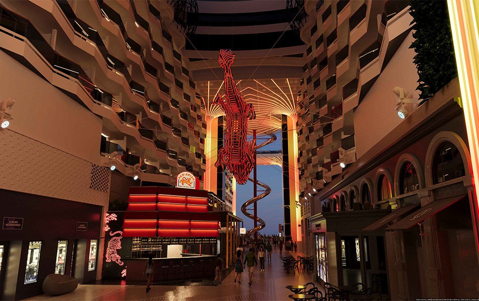 MSC World Asia, Dragon Sculpture  - World Promenade | MSC Cruises