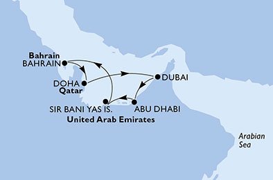 Emirados Árabes Unidos, Bahrain, Catar