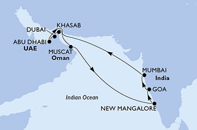 Emirados Árabes Unidos, Oman, Índia