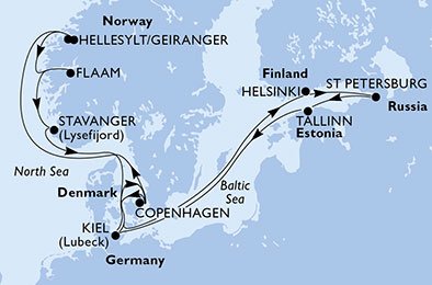 Dinamarca, Noruega, Alemanha, Finlândia, Rússia, Estônia