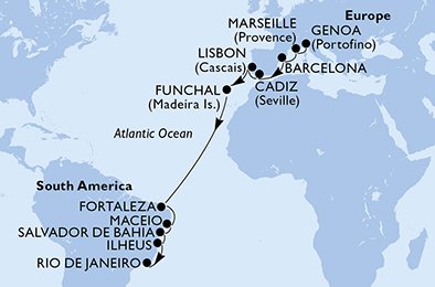 Itália, França, Espanha, Portugal