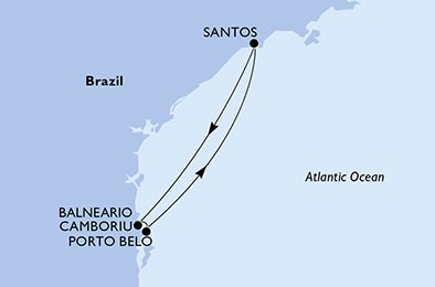 Santos, Balneário Camboriú, Porto Belo, Santos