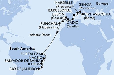 Itália, França, Espanha, Portugal