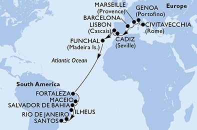 Itália, França, Espanha, Portugal
