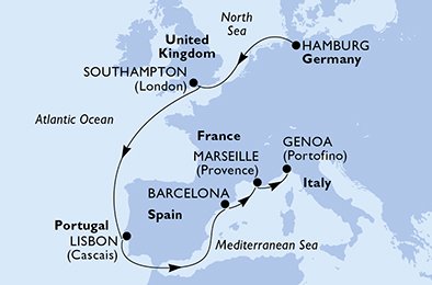 Alemanha, Reino Unido, Portugal, Espanha, França, Itália