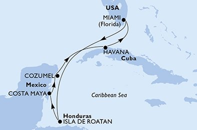 Estados Unidos, Honduras, México, Cuba