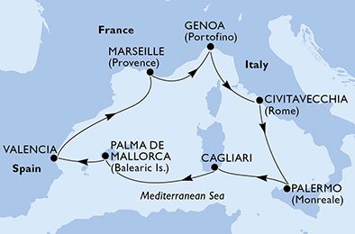 Itália, Espanha, França
