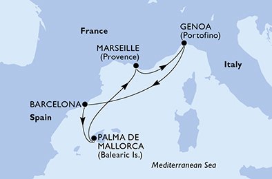 Itália, Espanha, França