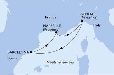 Itália, Espanha, França