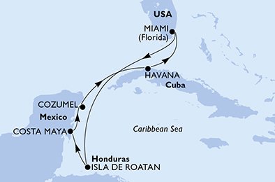 Estados Unidos, Honduras, México, Cuba