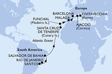 Espanha, Portugal, França, Itália