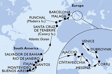 Uruguai, Argentina, Espanha, Portugal, França, Itália, Grécia, Croácia